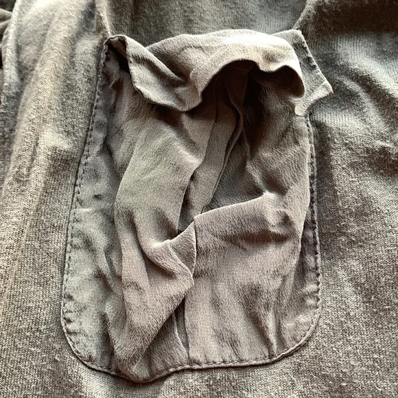 J Crew size S olive green cardigan with silk pockets - Picture 8 of 8